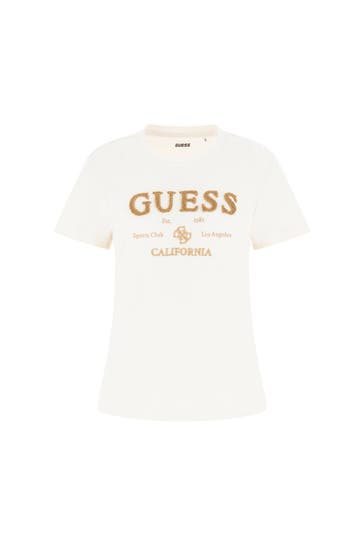 GUESS T-Shirt 'Celia' ecru