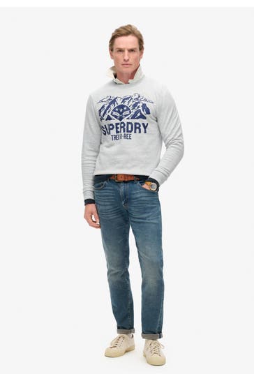 SUPERDRY Sweatshirt hellgrau