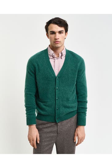 GANT Cardigan smaragdgrün