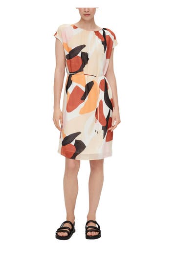 S.OLIVER BLACK LABEL Midikleid gemustert