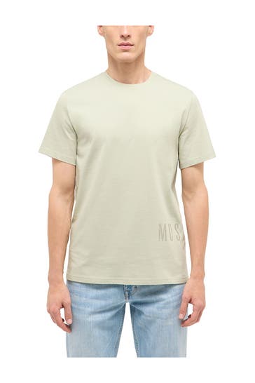 MUSTANG 'Austin' T-Shirt in pale green