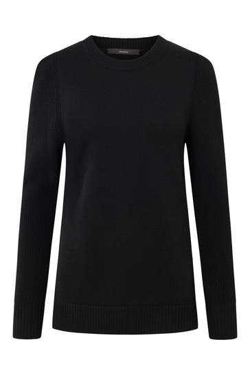 WINDSOR. Pullover Merino-Strick-Pullover in Schwarz schwarz