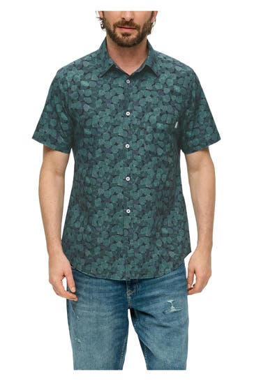 S.OLIVER Kurzarmhemd Slim Fit