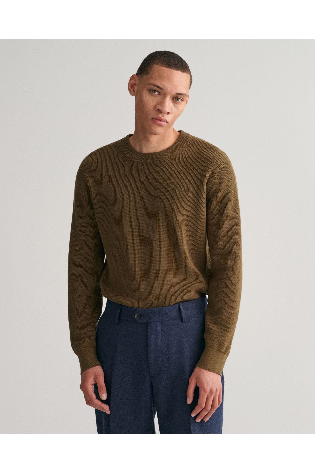 GANT Wollmix-Strickpullover oliv, Bild 1