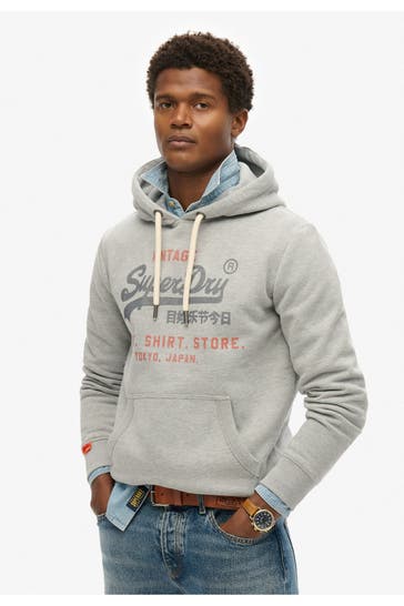 SUPERDRY Hoodie hellgrau
