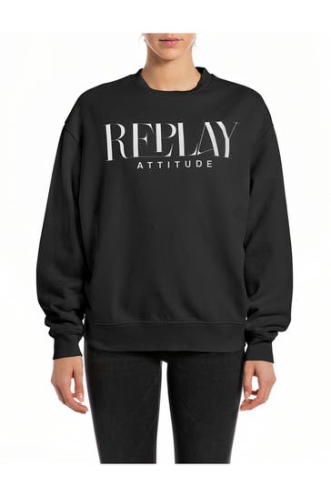 REPLAY Sweatshirt schwarz