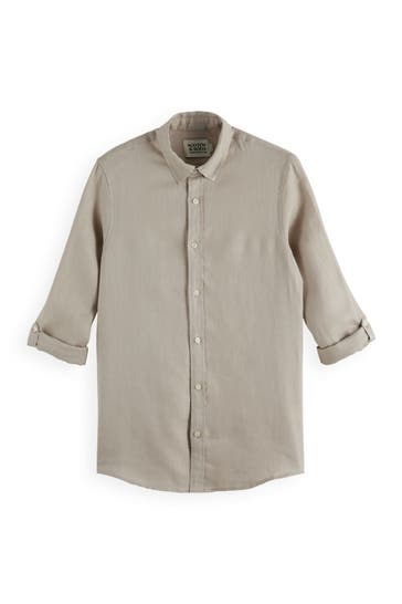 SCOTCH & SODA Leinenhemd hellbraun