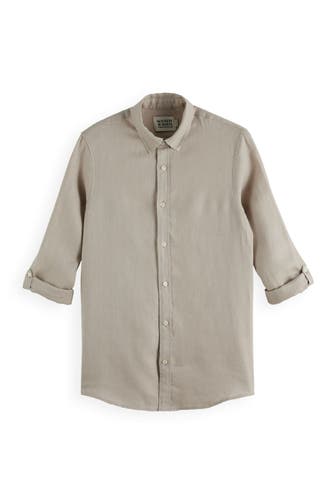 SCOTCH & SODA Leinenhemd hellbraun