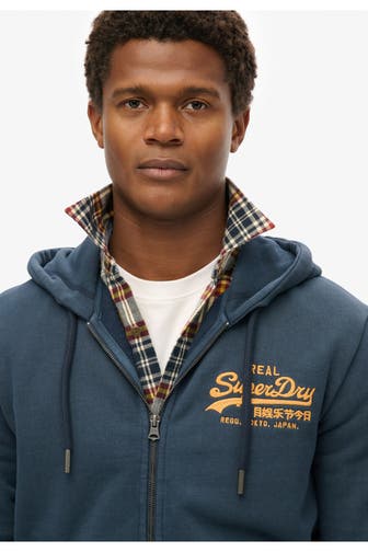 SUPERDRY Sweatjacke dunkelblau