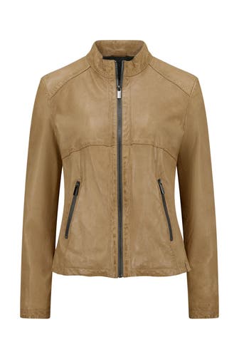 MILESTONE Lederjacke 'Moon' braun