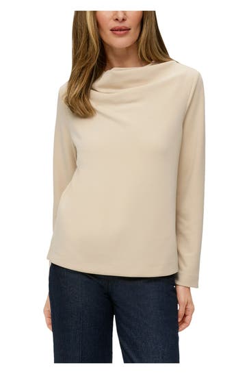 S.OLIVER BLACK LABEL Langarmshirt beige