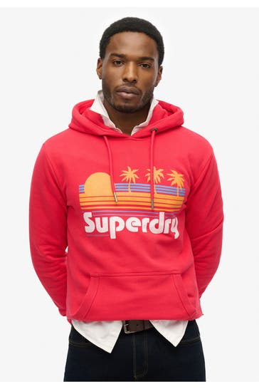 SUPERDRY Hoodie fuchsia