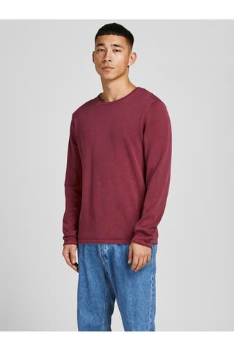 JACK & JONES Strickpullover weinrot
