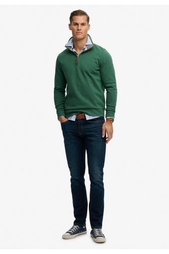 SUPERDRY Sweat-Troyer grün