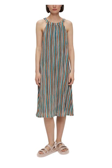 S.OLIVER BLACK LABEL Midikleid gestreift