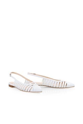 MARC CAIN Sling-Ballerinas weiß