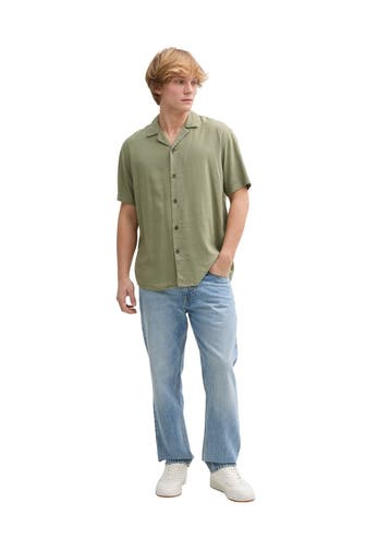 TOM TAILOR Kurzarmhemd oliv