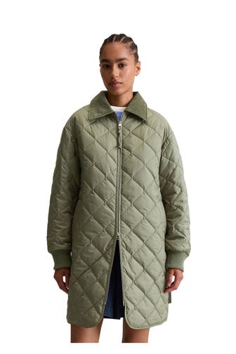 MARC O'POLO DENIM Light-Steppmantel graugrün