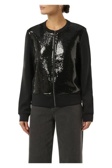 COMMA, Sweatjacke schwarz