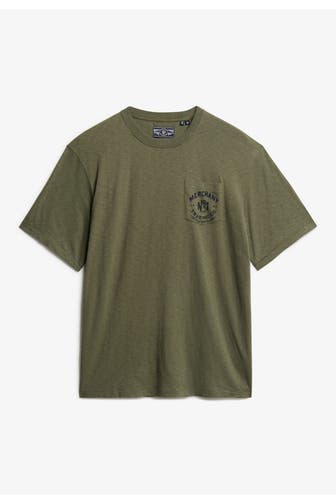 SUPERDRY T-Shirt 'Merchant Graphic' oliv