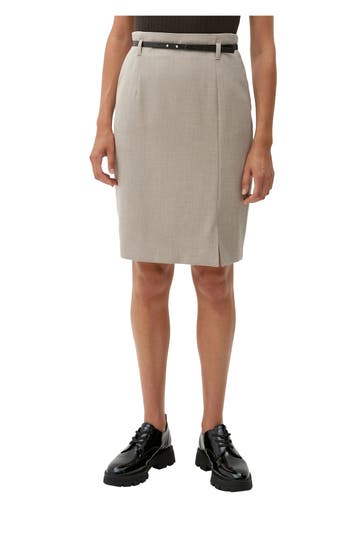 S.OLIVER BLACK LABEL Bleistiftrock greige