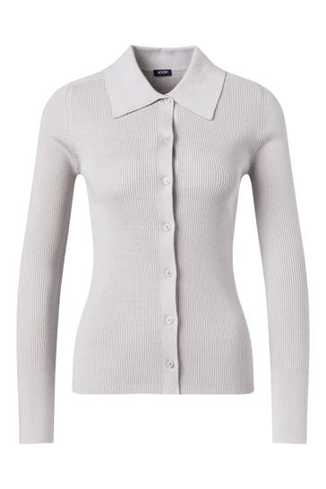 JOOP! Strickjacke 'Kai' hellgrau