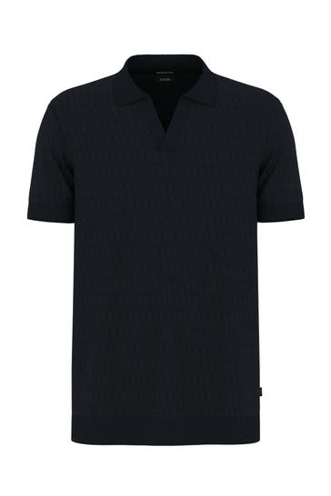 JOOP! Strick-Polo 'Cleison' schwarzblau
