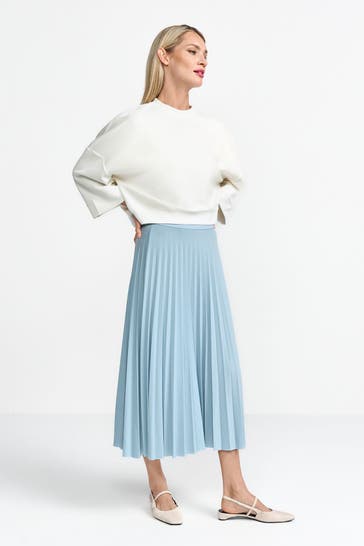 RICH & ROYAL Plisseerock blau