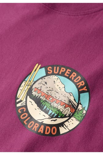 SUPERDRY T-Shirt 'Tavel Postcard' lila