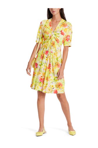 MARC CAIN Kleid gelb gemustert