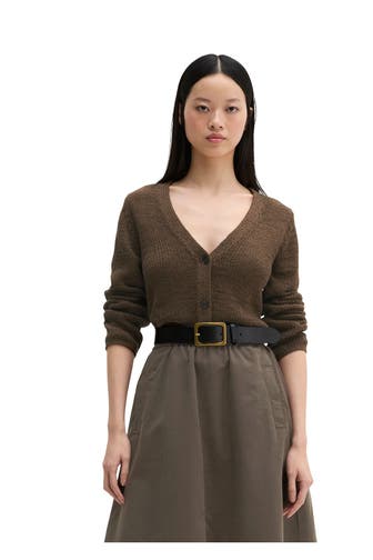 MARC O'POLO Strick-Cardigan braun