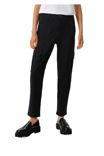 COMMA, Stoffhose schwarz