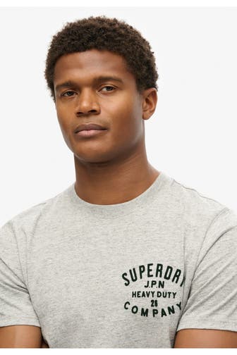 SUPERDRY T-Shirt 'Machined Goods' grau
