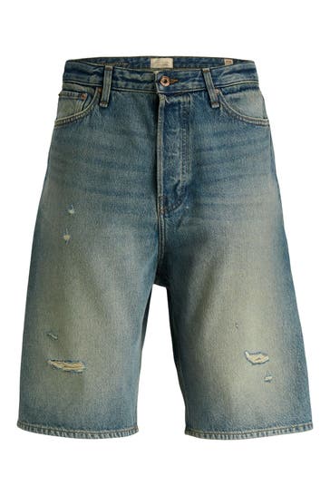 JACK & JONES Jeansshorts 'Iron' blau