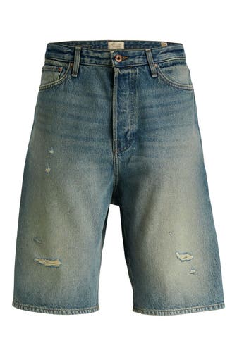 JACK & JONES Jeansshorts 'Iron' blau