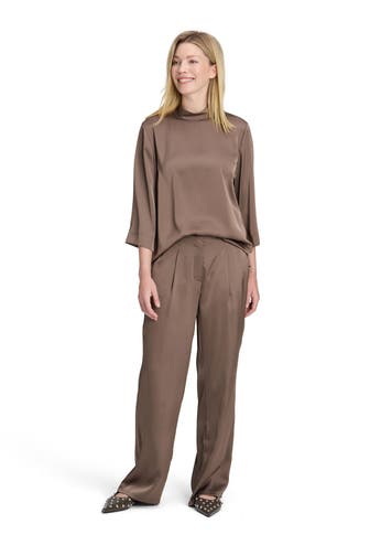 BETTY BARCLAY Bluse taupe glänzend