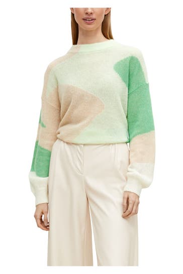 COMMA, Wollmix-Pullover gemustert