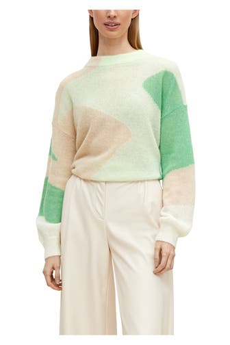 COMMA, Wollmix-Pullover gemustert