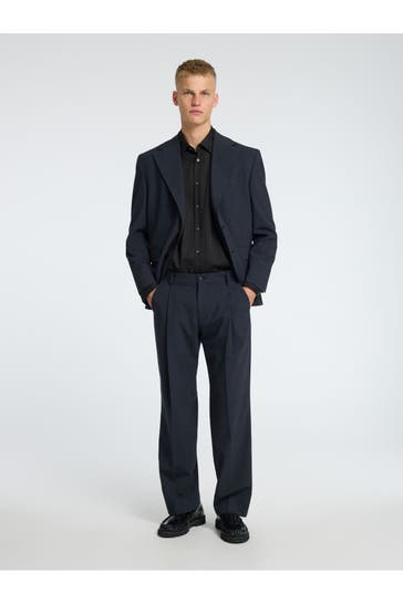 SELECTED Wollmix-Anzughose anthrazit meliert