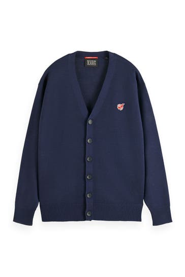 SCOTCH & SODA Merinomix-Cardigan dunkelblau