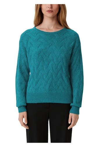 COMMA, Strickpullover petrol