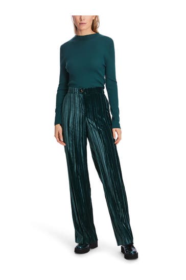 MARC CAIN Samt-Stoffhose petrol