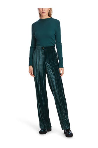 MARC CAIN Samt-Stoffhose petrol