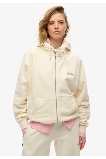 SUPERDRY Sweatjacke vanille