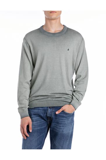 REPLAY Strickpullover graugrün