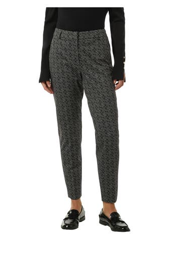 COMMA, Stoffhose schwarz gemustert