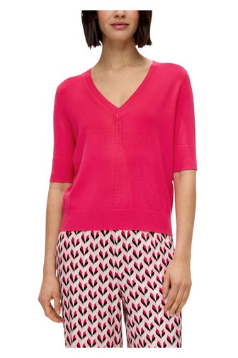 S.OLIVER BLACK LABEL Strickshirt fuchsia