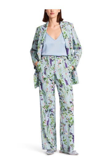 MARC CAIN Stoffhose floral gemustert
