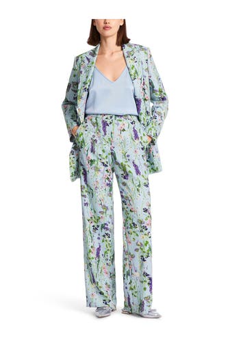 MARC CAIN Stoffhose floral gemustert