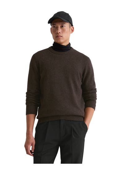 MARC O'POLO Wollmix-Pullover braun